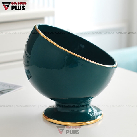 Cốc Gốm Sứ Đặt Bàn Đựng Đồ Đa Năng Chìa Khoá, Bánh Kẹo, Giấy.. | Màu Xanh Ngọc Lục Bảo Sang Trọng & Cao Cấp - Gia dụng Plus