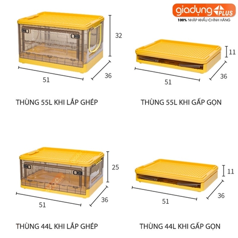 Thùng Đựng Lego, Đồ Chơi, Gấu Bông Gấp Gọn Cao Cấp Cho Trẻ Em (Có Bánh Xe & Tay Xách, Nắp Đậy) LAZYDO - Gia dụng Plus