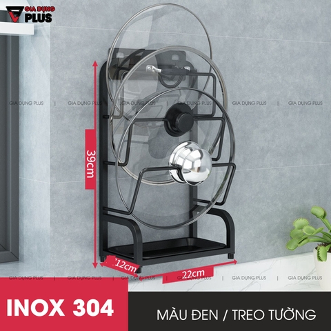 Giá Úp Vung Nồi / Thớt Đa Năng Dán Tường Bằng INOX 304 Cao Cấp Có Khay Hứng Nước | Nanjie - Gia dụng Plus