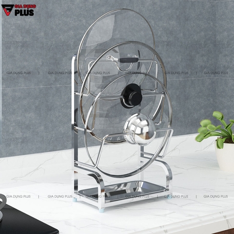 Giá Úp Vung Nồi / Thớt Đa Năng Dán Tường Bằng INOX 304 Cao Cấp Có Khay Hứng Nước | Nanjie - Gia dụng Plus