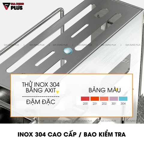 Hộp Cài Dao, Đựng Đũa / Thớt / Úp Vung Nồi Đa Năng INOX 304 Cao Cấp Không Gỉ | Đặt Bàn & Dán Tường | TIGGANG - Gia dụng Plus