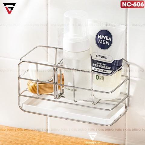Giá Đựng Đồ Rửa Chén, Bọt Biển Dán Tường Đa Năng INOX SUS 304 | Nacchan - Gia dụng Plus