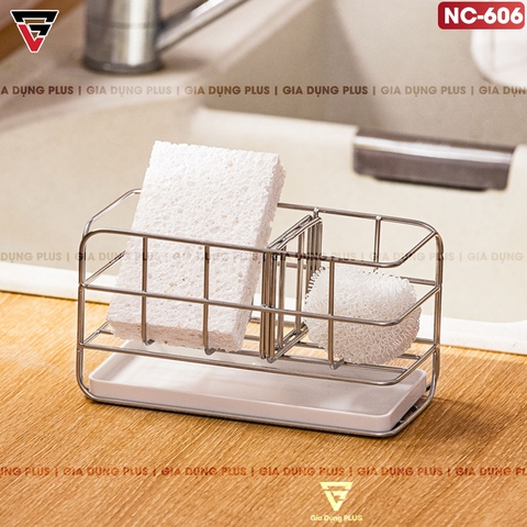 Giá Đựng Đồ Rửa Chén, Bọt Biển Dán Tường Đa Năng INOX SUS 304 | Nacchan - Gia dụng Plus