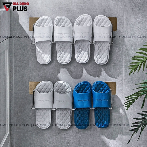 Giá Treo Để Dép Đôi Đa Năng Cho Phòng Tắm, Nhà Vệ Sinh Dán Tường INOX 304 Không Gỉ | ShuangQuing - Gia dụng Plus