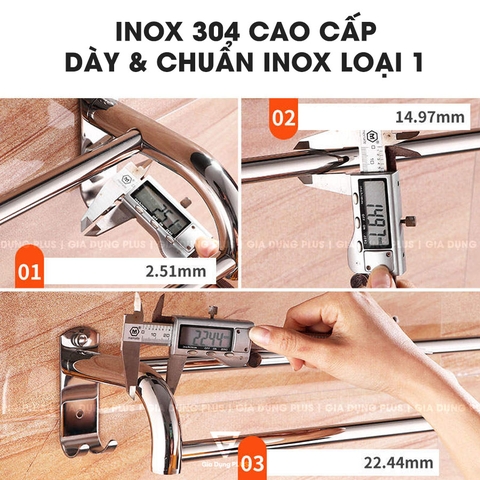 Giá Treo Khăn INOX 304 Dán Tường Cao Cấp Để Khăn Mặt, Khăn Tắm Gọn Gàng | MOYANG - Gia dụng Plus