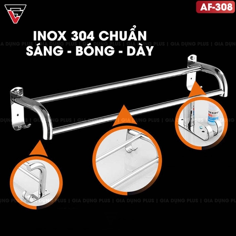 Giá Treo Khăn INOX 304 Dán Tường Cao Cấp Để Khăn Mặt, Khăn Tắm Gọn Gàng | MOYANG - Gia dụng Plus