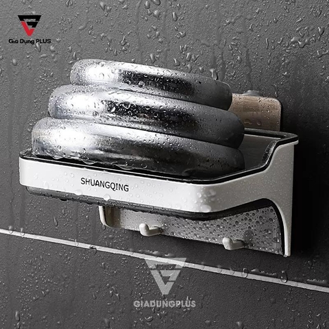 Kệ Đựng Xà Bông, Xà Phòng Dán Tường Nhựa ABS Thông Minh | SHUANGQING (SQ-0106) - Gia dụng Plus