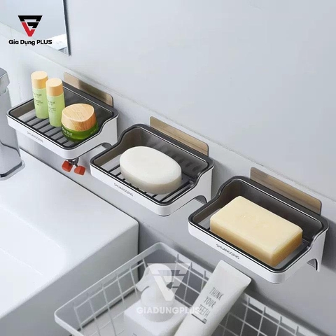 Kệ Đựng Xà Bông, Xà Phòng Dán Tường Nhựa ABS Thông Minh | SHUANGQING (SQ-0106) - Gia dụng Plus