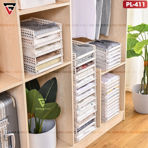 Kệ Phân Chia Đồ Dùng, Quần Áo Dạng Ngăn Kéo Thông Minh Cho Tủ Quần Áo | Nhựa PP Cao Cấp | ZhuangShong - Gia dụng Plus