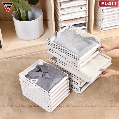 Kệ Phân Chia Đồ Dùng, Quần Áo Dạng Ngăn Kéo Thông Minh Cho Tủ Quần Áo | Nhựa PP Cao Cấp | ZhuangShong - Gia dụng Plus