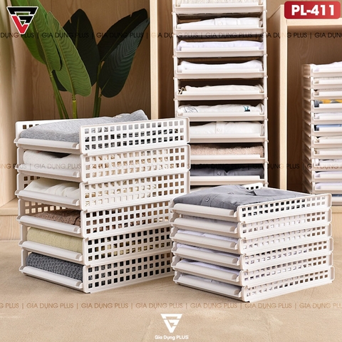 Kệ Phân Chia Đồ Dùng, Quần Áo Dạng Ngăn Kéo Thông Minh Cho Tủ Quần Áo | Nhựa PP Cao Cấp | ZhuangShong - Gia dụng Plus