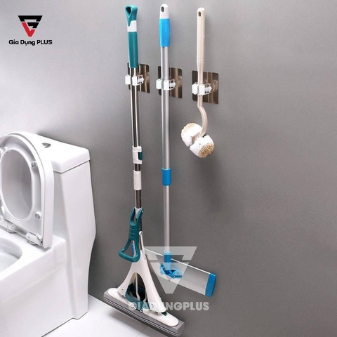 Giá Kẹp Chổi, Cây Lau Nhà Đa Năng Dán Tường | Không Cần Khoan Tường SHUANGQING (SQ-0114) - Gia dụng Plus