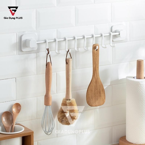 Giá Treo Đa Năng Dán Tường Với 8 Móc Treo Di Động Thông Minh | Nacchan - gia dụng plus