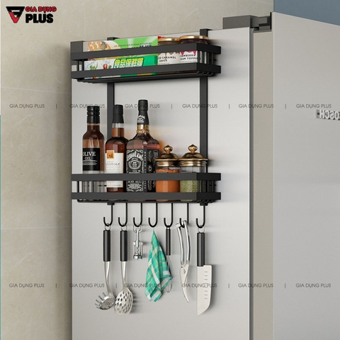 Giá Treo Cạnh Hông Tủ Lạnh Đa Năng Giúp Bếp Gọn Gàng, Không Cần Đinh Vít Đựng Hủ Gia Vị / Đồ Dùng Bếp | Nanjie - Gia dụng Plus