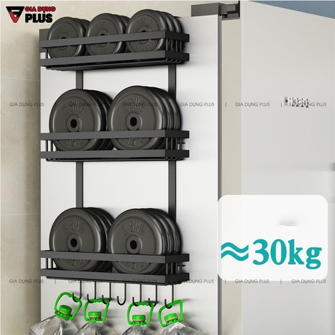 Giá Treo Cạnh Hông Tủ Lạnh Đa Năng Giúp Bếp Gọn Gàng, Không Cần Đinh Vít Đựng Hủ Gia Vị / Đồ Dùng Bếp | Nanjie - Gia dụng Plus