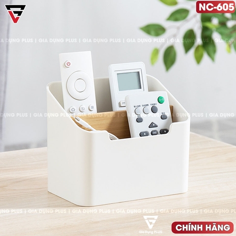 Hộp Đựng Điều Khiển - Remote Đa Năng Đặt Bàn (Nhựa & Gỗ) | Nacchan - gia dụng plus