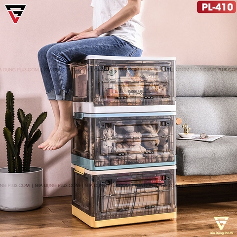 Hộp Đựng Đồ Gấp Gọn Nhựa Trong Suốt Có Nắp & Bánh Xe Cao Cấp | Đựng Đồ Chơi, Sách Vở, Quần Áo Tiện Lợi | ZhuangShong - Gia dụng Plus