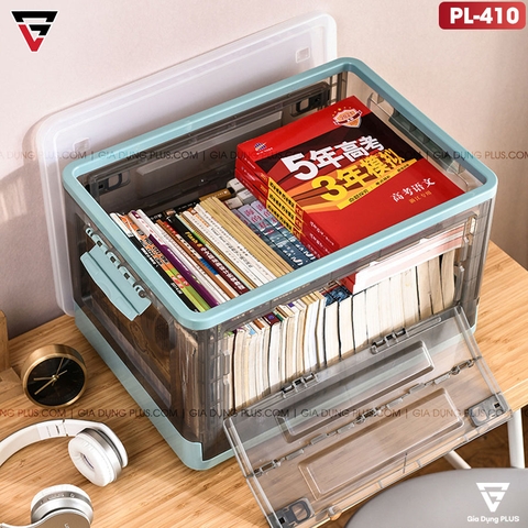 Hộp Đựng Đồ Gấp Gọn Nhựa Trong Suốt Có Nắp & Bánh Xe Cao Cấp | Đựng Đồ Chơi, Sách Vở, Quần Áo Tiện Lợi | ZhuangShong - Gia dụng Plus