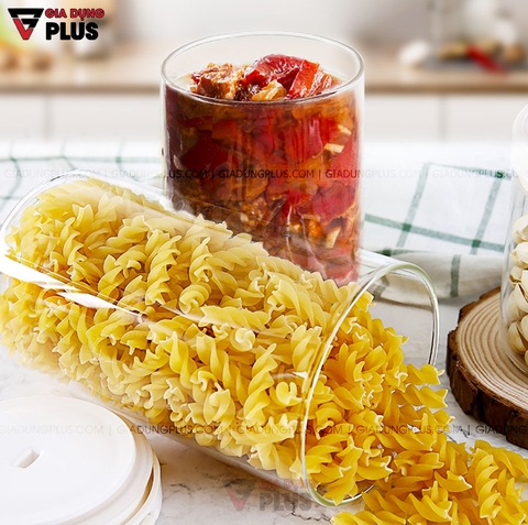 Hộp Thuỷ Tinh Borosilicate Có Nắp Kín Đựng Thực Phẩm, Đồ Khô Đa Năng Cao Cấp | Jianxia - Gia dụng Plus