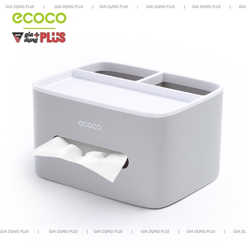 Hộp Đựng Giấy Ăn Đặt Bàn Nhựa ABS Cao Cấp Bo Tròn | Ecoco Chính Hãng - Gia dụng Plus