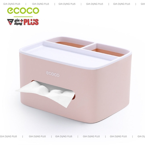 Hộp Đựng Giấy Ăn Đa Năng Đặt Bàn Chữ Nhật Cao Cấp (Để Điện Thoại, Đồ Dùng Cá Nhân) | Ecoco Chính Hãng - Gia dụng Plus