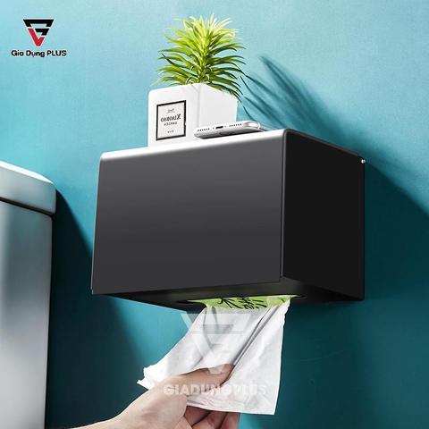 Hộp Đựng Giấy Vệ Sinh INOX 304 Cao Cấp | Dán Tường Chịu Lực | Moyang - Gia dụng Plus