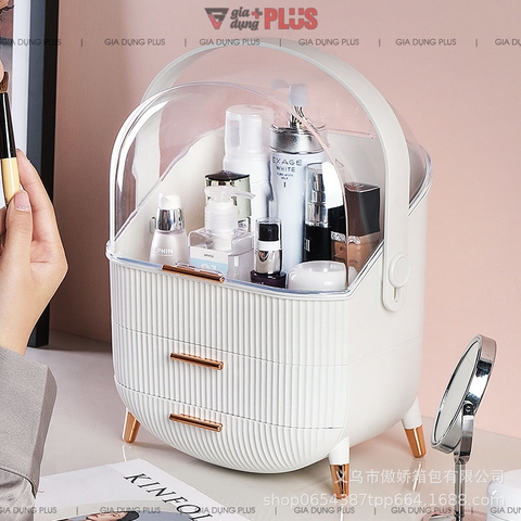 Hộp Đựng Mỹ Phẩm & Đồ Trang Điểm 4 Tầng Đa Năng Có Tay Xách & Ngăn Kéo Tiện Lợi VIMORA - Gia dụng Plus