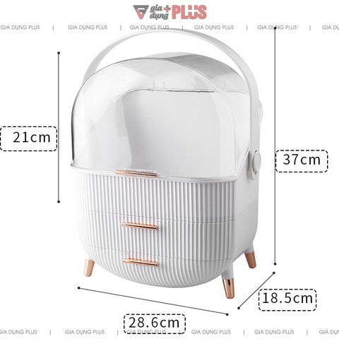 Hộp Đựng Mỹ Phẩm & Đồ Trang Điểm 4 Tầng Đa Năng Có Tay Xách & Ngăn Kéo Tiện Lợi VIMORA - Gia dụng Plus