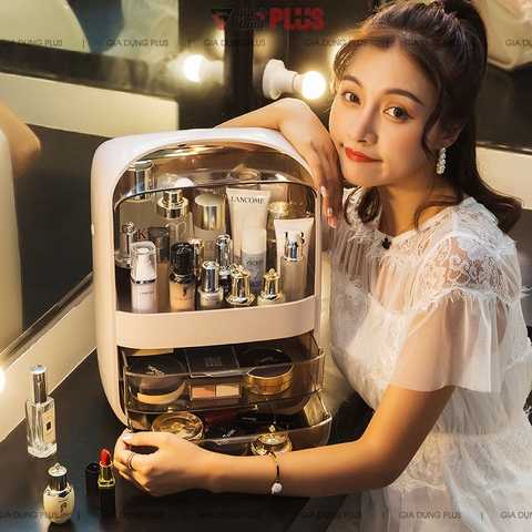 Hộp Đựng Mỹ Phẩm & Đồ Trang Điểm Đa Năng Ba Tầng Nhựa ABS Cao Cấp Chính Hãng VIMORA - Gia dụng Plus