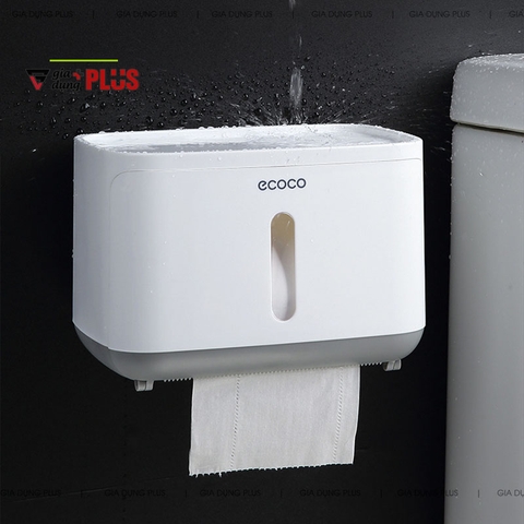 Hộp Đựng Giấy Vệ Sinh Chữ Nhật Một Ngăn Nhựa ABS Chống Thấm Nước Cao Cấp | Ecoco Chính Hãng - Gia dụng Plus