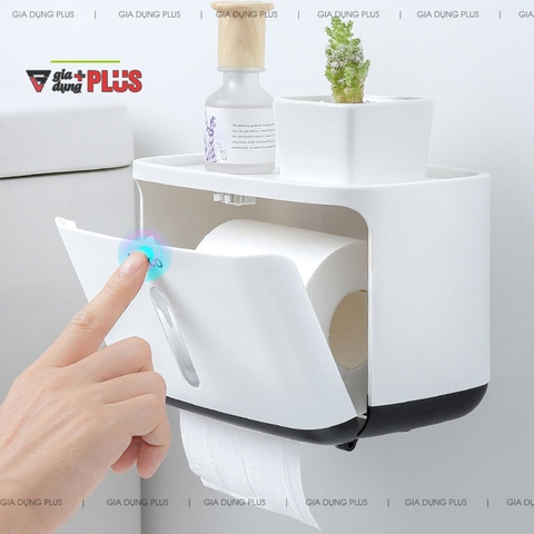 Hộp Đựng Giấy Vệ Sinh Chữ Nhật Một Ngăn Nhựa ABS Chống Thấm Nước Cao Cấp | Ecoco Chính Hãng - Gia dụng Plus