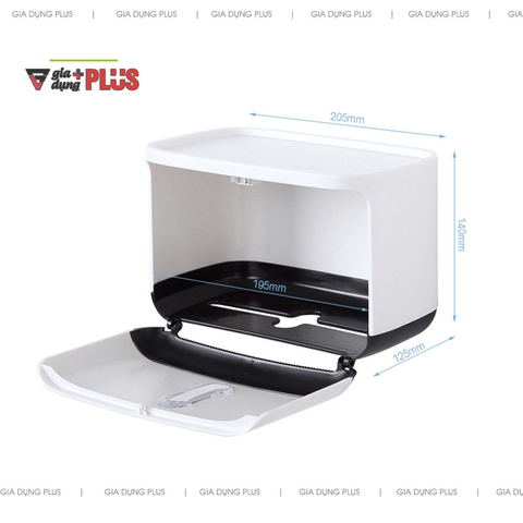 Hộp Đựng Giấy Vệ Sinh Chữ Nhật Một Ngăn Nhựa ABS Chống Thấm Nước Cao Cấp | Ecoco Chính Hãng - Gia dụng Plus