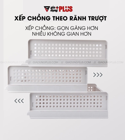 Hộp đựng đồ ngăn kéo để phân chia tủ quần áo, đựng đồ đa năng gấp gọn LAZYDO (bản nâng cấp có thanh chắn trước) - Gia dụng Plus