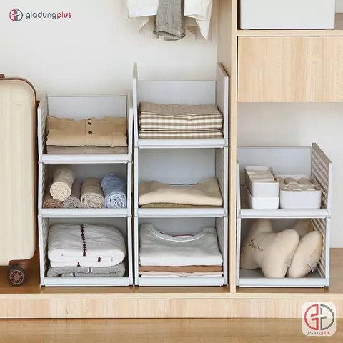 Kệ Vách Chia Ngăn Tủ | Bằng Nhựa PP | Thông Minh, Đa Năng Giúp Tủ Quần Áo & Tủ Bếp Gọn Gàng (ZS-0510) - Gia dụng Plus