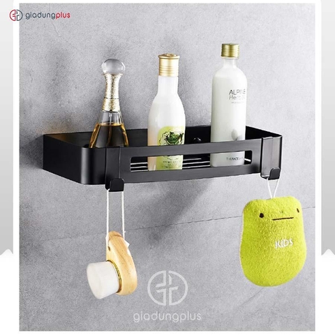 Kệ Chữ Nhật INOX SUS 304 Dán Tường Đa Năng Cho Phòng Tắm LAZYDO (LZ-0704) - Gia dụng Plus