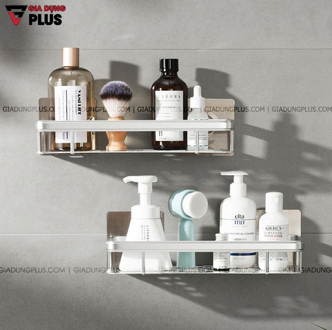 Kệ nhôm không gian đựng đồ dùng / dầu gội đa năng cho phòng tắm dán tường cao cấp ShuangQuing (SQ-0103) - Gia dụng Plus