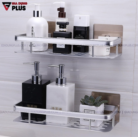 Kệ nhôm không gian đựng đồ dùng / dầu gội đa năng cho phòng tắm dán tường cao cấp ShuangQuing (SQ-0103) - Gia dụng Plus