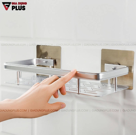 Kệ nhôm không gian đựng đồ dùng / dầu gội đa năng cho phòng tắm dán tường cao cấp ShuangQuing (SQ-0103) - Gia dụng Plus