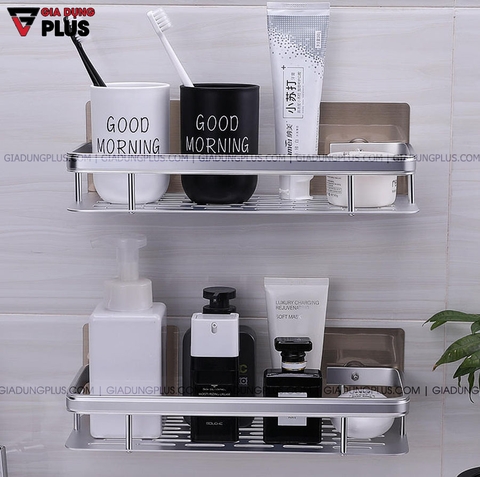 Kệ nhôm không gian đựng đồ dùng / dầu gội đa năng cho phòng tắm dán tường cao cấp ShuangQuing (SQ-0103) - Gia dụng Plus
