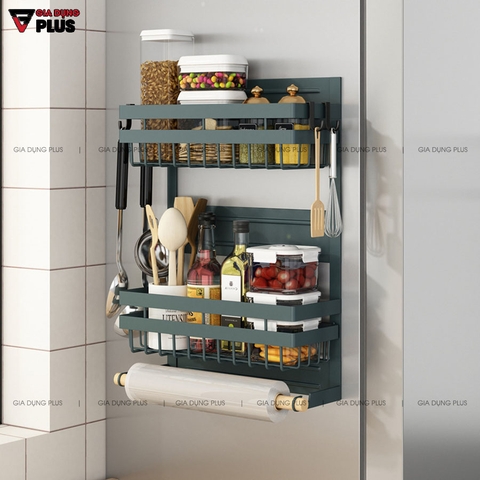 Kệ Đựng Đồ Đa Năng Để Bếp, Treo Bên Hông Tủ Lạnh Thông Minh Hút Từ Nam Châm Từ Tính Vĩnh Cửu | Nanjie - Gia dụng Plus