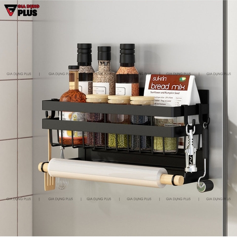 Kệ Đựng Đồ Đa Năng Để Bếp, Treo Bên Hông Tủ Lạnh Thông Minh Hút Từ Nam Châm Từ Tính Vĩnh Cửu | Nanjie - Gia dụng Plus
