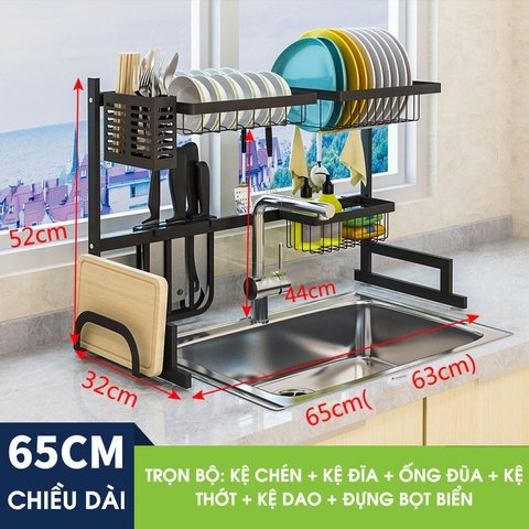 Bộ Kệ Để Trên Bồn Rửa Chén Đa Chức Năng Inox, Sơn Tĩnh Điện | Tiggang - Gia dụng Plus