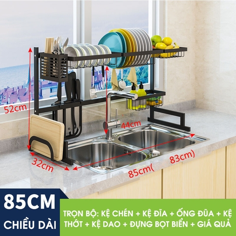 Bộ Kệ Để Trên Bồn Rửa Chén Đa Chức Năng Inox, Sơn Tĩnh Điện | Tiggang - Gia dụng Plus