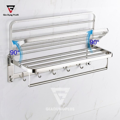 Kệ Giá Để Khăn Inox 304 Dán Tường, Không Cần Đục Lỗ Gấp Gọn 90 Độ Cho Phòng Tắm Sang Trọng, Cao Cấp | Moyang - Gia dụng Plus