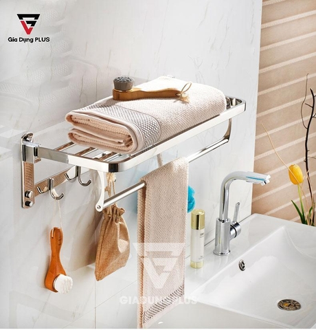 Kệ Giá Để Khăn Inox 304 Dán Tường, Không Cần Đục Lỗ Gấp Gọn 90 Độ Cho Phòng Tắm Sang Trọng, Cao Cấp | Moyang - Gia dụng Plus