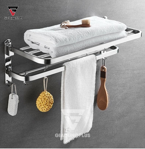 Kệ Giá Để Khăn Inox 304 Dán Tường, Không Cần Đục Lỗ Gấp Gọn 90 Độ Cho Phòng Tắm Sang Trọng, Cao Cấp | Moyang - Gia dụng Plus