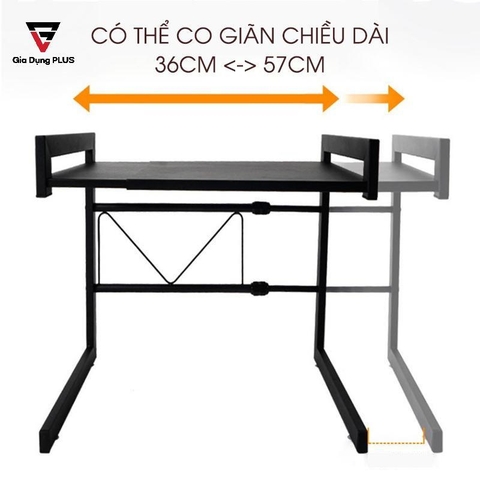 Kệ Để Lò Vi Sóng Hai Tầng Co Giãn Thông Minh INOX, Sơn Tĩnh Điện | Tiggang - Gia dụng Plus