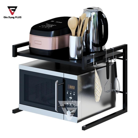 Kệ Để Lò Vi Sóng Hai Tầng Co Giãn Thông Minh INOX, Sơn Tĩnh Điện | Tiggang - Gia dụng Plus