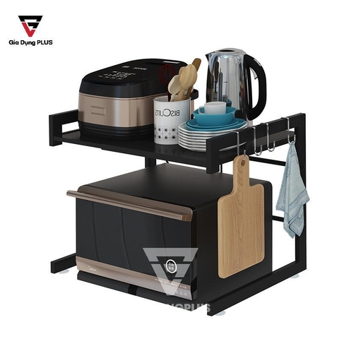 Kệ Để Lò Vi Sóng Hai Tầng Co Giãn Thông Minh INOX, Sơn Tĩnh Điện | Tiggang - Gia dụng Plus