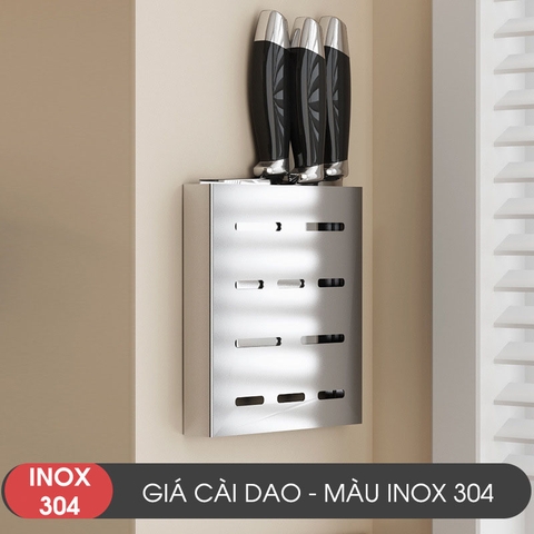 Giá cài dao kéo inox 304 cao cấp Gia Dụng Plus - dán tường siêu chắc, không cần khoan tường Lazydo (LZ-0203) - Gia dụng Plus